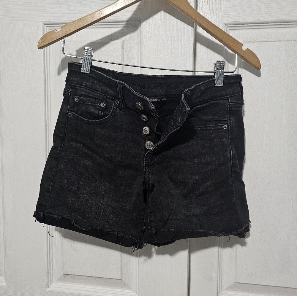 American Eagle Next Level Stretch Black Shorts